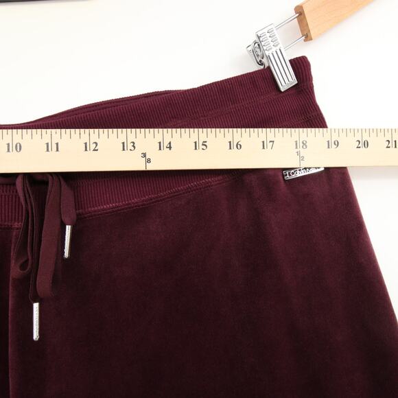 Calvin Klein Sweatpants Burgundy Purple Lounge Straight Leg Velvet Velour 1X - Picture 4 of 12